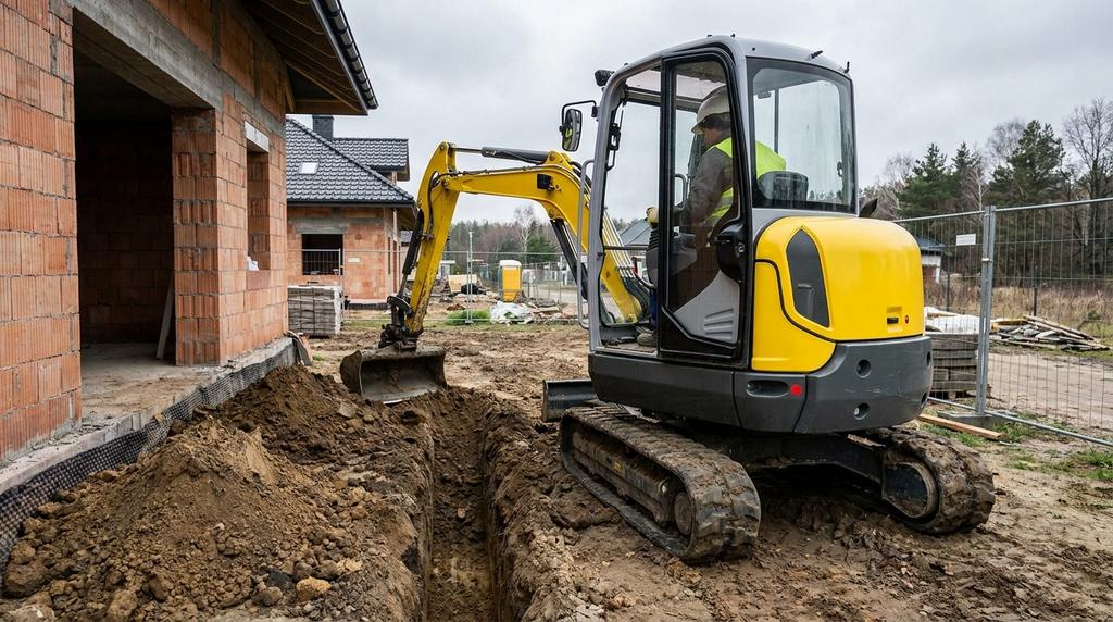 Wynajem minikoparki – flota kompaktowych maszyn budowlanych do prac ziemnych